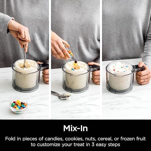 Ninja NC501 CREAMi Deluxe 11-in-1 Ice Cream & Frozen Treat Maker with 2 XL Family Size Pint Containers, Silver (Renewed) thumbnail 9
