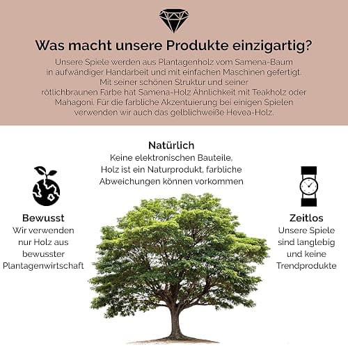 LOGOPLAY Hus - Bao - Kalaha - Mancala - Steinchenspiel - Edelsteinspiel aus Samena-Holz inkl. Edelsteinen - Schlaufenverschluss thumbnail 7