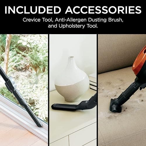 Shark Rocket Ultra-Light Corded Bagless Vacuum for Carpet and Hard Floor Cleaning with Swivel Steering (HV301), Gray/Orange thumbnail 10