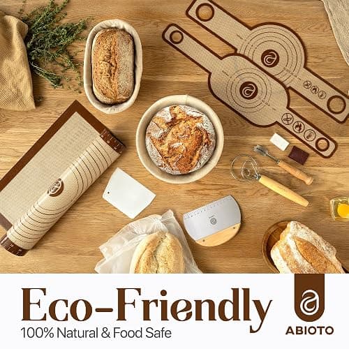 Sourdough Kit with Professional Bread Making Tools - A Complete Sourdough Bread Kit Including 10" Round & 11" Oval Bannetons, Bread Lame, Whisk, Bowl & Dough Scrapers, Slings, and Mat (17-Piece Kit) thumbnail 7