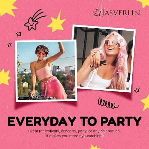 JASVERLIN 60 Pcs Hair Bows for Girls Pink, Mini Bow Clips Y2k Cute Hair Accessories Set, Small Cutecore Ribbon Barrettes with Glitter Star Clips for Women Teens thumbnail 5