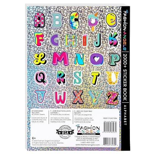 Fashion Angels 2,000+ Alphabet Sticker Book, Includes Fun & Colorful Craft Letter Stickers, Ideal for Accessorizing Kids & Teens Notebooks, Journals & More thumbnail 5