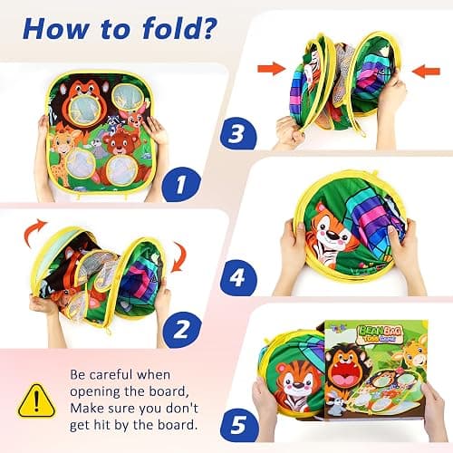 Animal Bean Bag Toss Game Toy Outdoor Toss Game, Family Party Party Supplies for Kids, Gift for Boys Birthday or Christmas for Toddlers Ages 3 4 5 6 Year Old thumbnail 4