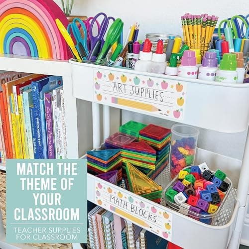 Hadley Designs Desk Name Tags for Classroom - 36 Student Desk Name Plates for Classroom Decor, 9x3 Pastel Nametags Cubby Labels Teacher Supplies, 1st 2nd 3rd Grade Kindergarten Preschool Must Haves thumbnail 4