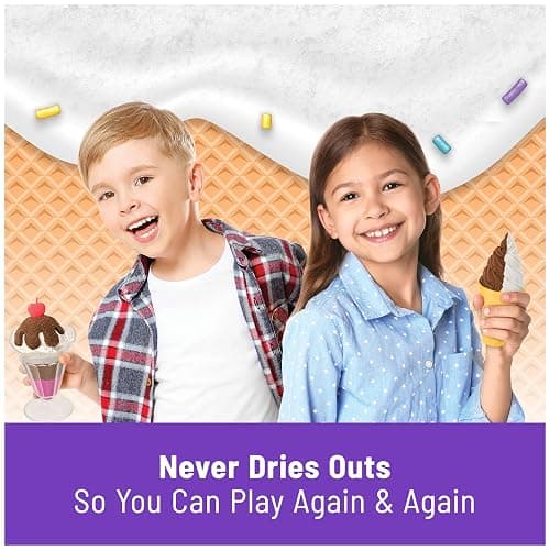 Kinetic Sand Scents, Ice Cream Treats Playset with 3 Colors Scented Play Sand & 6 Tools, Sensory Toys, Holiday Gifts & Stocking Stuffers for Kids Ages 3 and up thumbnail 6