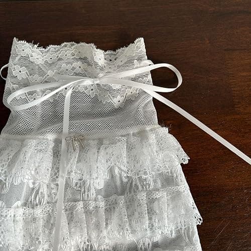 GRACEART Women's Lolita Bow Lace-trimmed Leg Warmers Lovely Princess Mesh Long Stacked Socks Leg Covers thumbnail 3
