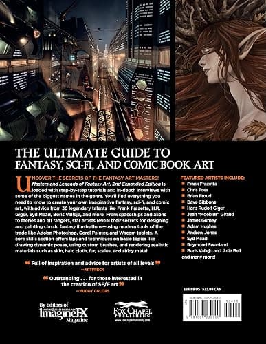 Masters and Legends of Fantasy Art, 2nd Expanded Edition: Techniques for Drawing, Painting & Digital Art from Fantasy Legends (Fox Chapel Publishing) Dozens of In-Depth Interviews & Workshops thumbnail 2