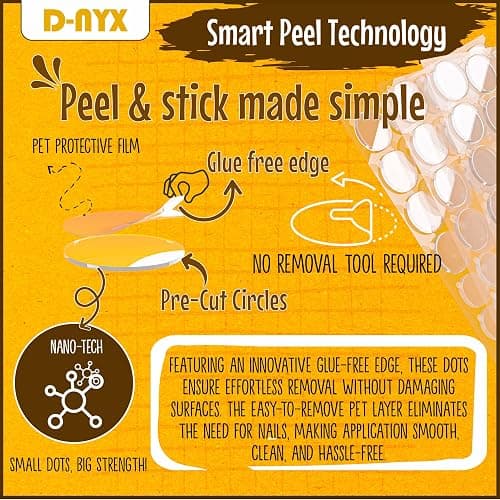 Double Sided Tape Sticky Dot Stickers 280, 350, 450, 550 or 700 Pack Removable Putty No Trace Clear Sticky Tack Waterproof Small Stickers for Festival Decoration Picture (700 Sticky Dots) thumbnail 3