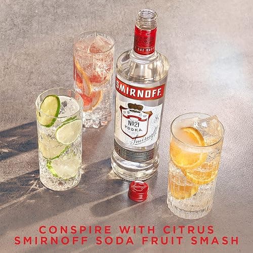 Smirnoff No. 21 Vodka | 37.5% vol | 1L | Triple Distilled & 10 x Filtered | Premium Made in Great Britain | Smooth with a Hint of Sweetness & Pepper | 1ltr thumbnail 3