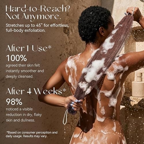 CORATED African Net Sponge Authentic, Shower Loofah Exfoliating Bath Sponge | Body Scrubber for Women and Men Daily Use Body Care, Travel Portable Bath Accessories Gifts for Women thumbnail 5