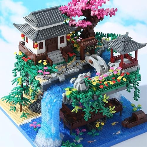 Yushinv Cherry Blossom Tree Building Set with Gift Box, Original Music Cherry Blossom Tree House(Type :Symphony), Japanese Sakura Tree House Lights Building Kit3320 Pcs, Cherry Bonsai Building Set. thumbnail 2