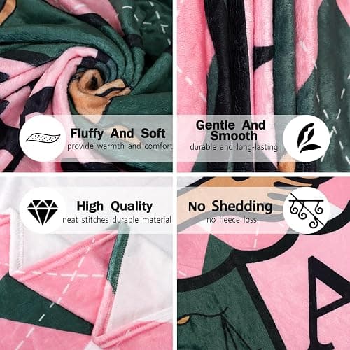 Sorority Gifts for Women Throw Blanket Soft Micro Throw Light Weight Flannel Blanket for Home, Bed, Sofa 50''X60'' thumbnail 4