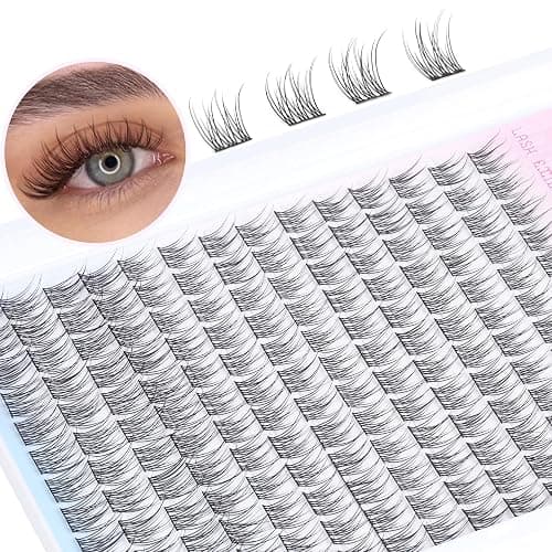 Natural Lash Clusters Wispy Eyelash Extension 168Pcs Cluster Lashes Extensions Natural Individual Lashes 9-12mm Eyelash Clusters DIY Korean False Eyelashes by TNFVLONEINS thumbnail 6