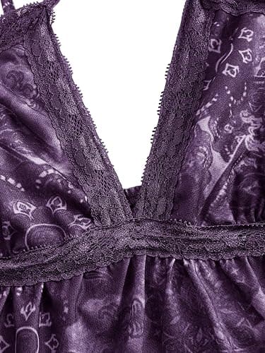GORGLITTER Damen Y2k Camisole Spaghettiträger Tops Sommer Crop Top Ärmellos Oberteil Casualtop mit Kontrast Spitze thumbnail 3
