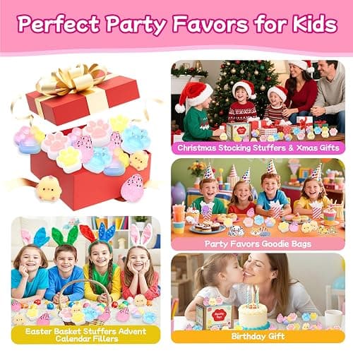 Taba Squishy Pack – 24 pack Taba Squishies with 50 Stickers, Squishy Toys Birthday Party Favors for Kids 4-8 8-12, Treasure Box Toys fidgets for Classroom ,Xmas Stocking Stuffers,Goodie Bags Stuffers thumbnail 9