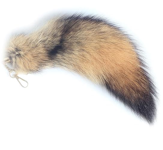Chunxiao Fluffy Fox Tail Fur Cosplay Toy Cyote Prairie Wolf Tail - Image 1