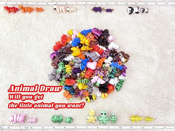 150PCS 3D Printed Random Animal Figurines for Classroom Rewards | Reward & Celebration Collection, Assorted Mini Animals, Party Favors, Treasure Boxes, Family Incentive Activities thumbnail 6