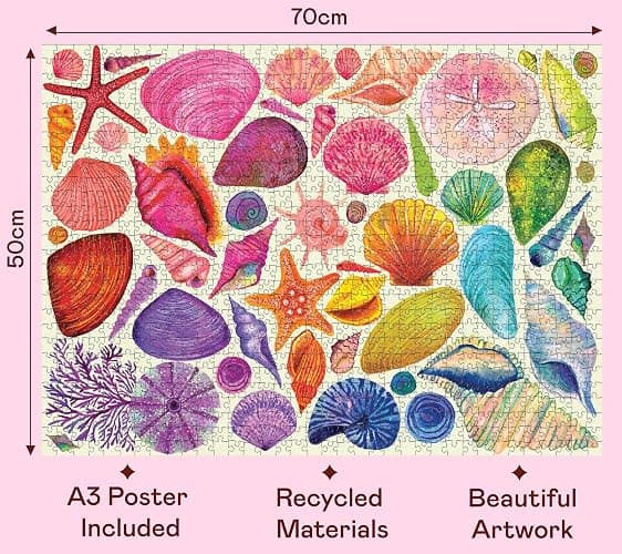 Colorful Beach Ocean Seashell, Puzzle 1000 Pieces thumbnail 3