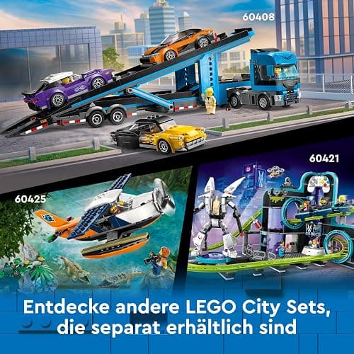 LEGO City Doppeldeckerbus, Doppeldecker Spielzeug-Bus, Fahrzeug-Spielset für Mädchen und Jungen ab 7 Jahren, enthält 5 Figuren, darunter auch EIN Baby im Kinderwagen 60407 thumbnail 9