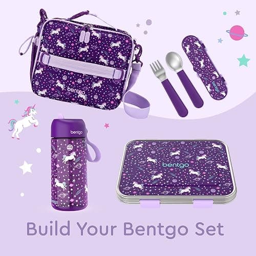 Bentgo Kids Stainless Steel Utensil Set - Reusable Fork, Spoon & Storage Case, PFAS- & BPA-Free, Easy-Grip Handles, Lightweight, Dishwasher Safe, School Lunch, Travel & Outdoors (Unicorn) thumbnail 6