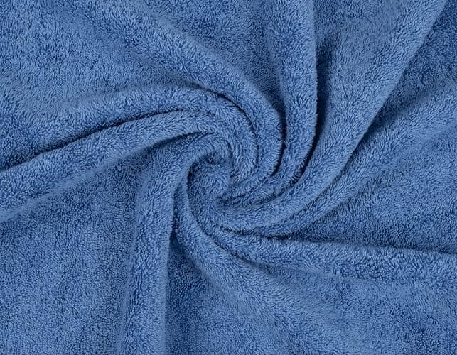 American Soft Linen Luxury 6 Piece Towel Set, 2 Bath Towels 2 Hand Towel 2 Washcloths, 600 GSM 100% Cotton Turkish Towels for Bathroom, Electric Blue Towel Sets thumbnail 9