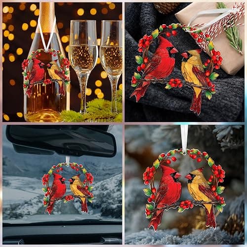 AXIARA Sympathy Gifts for Loss of Loved One - Two Layer Wooden Cardinal Christmas Ornaments 2025 - Cardinal Gifts for Women Men, Bereavement Memorial Gift Ideas, Cardinals for Christmas Decorations thumbnail 7