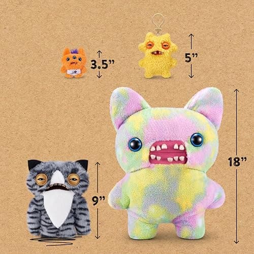Fuggler Alley Cats 9-Inch Plush Toy (Wide Eyed Cat) by ZURU – Funny Ugly Monster Stuffed Animal with Human-Like Teeth, Collectible Plush for Kids, Tweens, Teens, Adults & Cat-Loving Weirdos thumbnail 3
