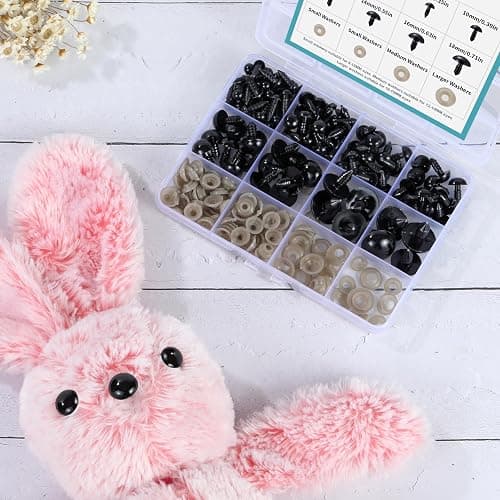 260PCS Plastic Safety Eyes with Washers, 6-18 mm, 8 Sizes Safety Eyes for Crochet Crafts, DIY Crafts, Stuffed Animals DIY Halloween Decorations thumbnail 6