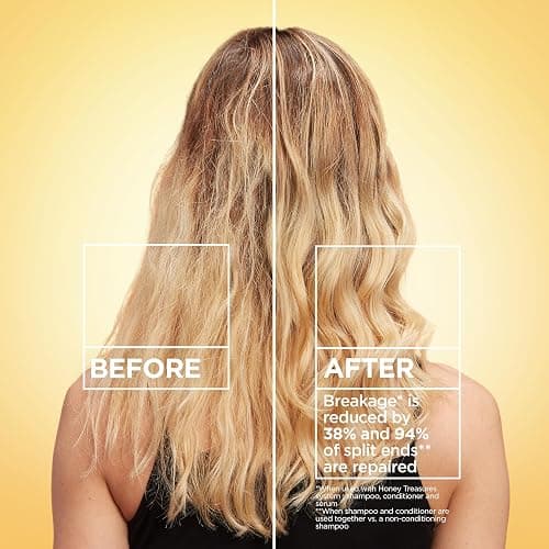Garnier Whole Blends Honey Treasures Repairing Shampoo and Conditioner Set for Dry, Damaged Hair, 22 Fl Oz (2 Items), 1 Kit (Packaging May Vary) thumbnail 2