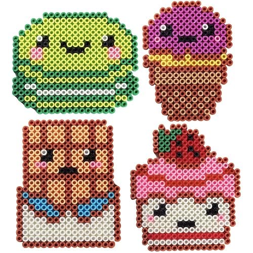 Fuse Beads Super Value Kit- 4000 Beads- Sweet Treats- Includes 17 Colors, 2 Peg Boards, Tweezers, Ironing Paper & Design templates- DIY Art Craft Project for Kids Vacation, Camp, Birthday Party Gifts thumbnail 8