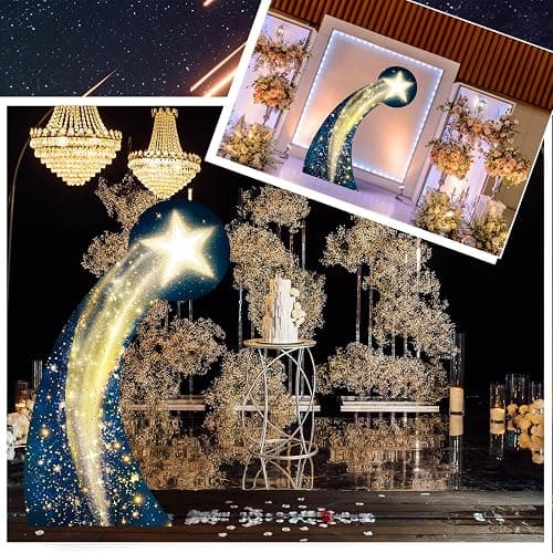 Leinuosen 5 Ft Starry Night Gate Cardboard Stand up Cutout Large Life Size Starry Night Party Decorations Backdrop Prom Party Photo Prop Standup for Movie Magical Events Birthday Homecomings thumbnail 3