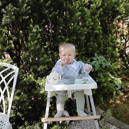 mushie Long Sleeve Baby Bib | Water Resistant Adjustable Fit for Ages 6-24 Months thumbnail 8
