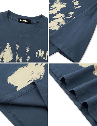 Vamtac Mens Oversized Graphic Tees Y2k Vintage Graffiti Tie Dye Short Sleeve Streetwear Summer Tops Tshirt Unisex thumbnail 3