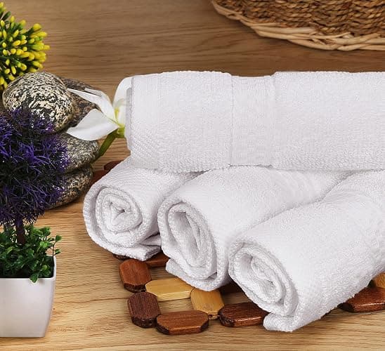 Utopia Towels 8 Piece Luxury Towel Set – Majestic Plush, Super Absorbent & Quicker-to-Dry, Thick 100% Ring Spun Cotton Towels for Bathroom, Spa & Hotel – 2 Bath, 2 Hand, 4 Washcloths, White thumbnail 7