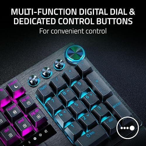 Razer Huntsman V3 Pro 8KHz Esports Gaming Keyboard: Analog Optical Switches Gen 2-8000 Hz Polling Snap Tap - Rapid Trigger - Adjustable Actuation - Media Controls - PBT Keycaps - Black thumbnail 12