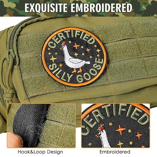 XMJY Funny Goose Hook and Loop Patch, Colorful Embroidered Patch, Cute Animal Meme Morale Patch, DIY Applique Accessories for Backpacks, Dog Harnesses, Army Vests, Gym Bags, Hats, Helmets thumbnail 3