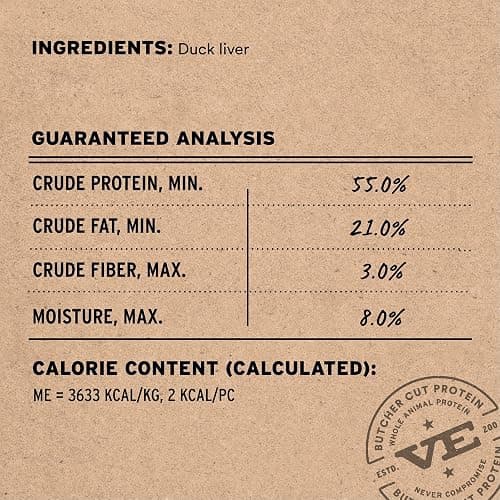 Vital Essentials Duck Liver Cat Treats, 0.9 oz | Freeze-Dried Raw | Single Ingredient | Grain Free, Gluten Free, Filler Free thumbnail 3
