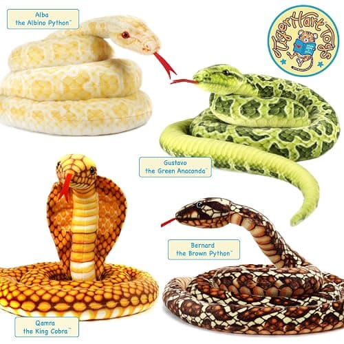TigerHart Alba The Albino Burmese Python - 100 Inch Long Stuffed Animal Plush Snake thumbnail 7