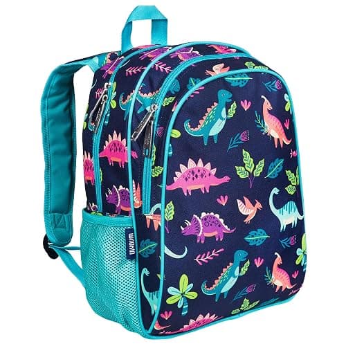 Wildkin Kids 15-inch Elementary School Backpack – Durable Padded Bag with Adjustable Straps for School, Travel & Everyday Use, Multiple Pockets, Boys & Girls Ages 5–10 – Dino Pals - Image 1