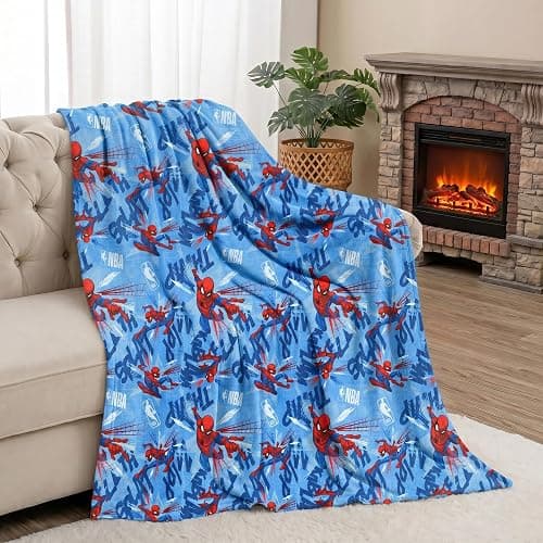 Northwest Disney Marvel Spiderman Plush Throw Blanket, Oversized 62" x 90" Silk Touch Soft Fleece Blanket for Kids & Adults, Officially Licensed - Image 1