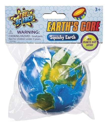 Toysmith Squishy Planet Earth Ball - Earth's Core Squeeze Stress Ball with Layers, Educational Toy - Image 1