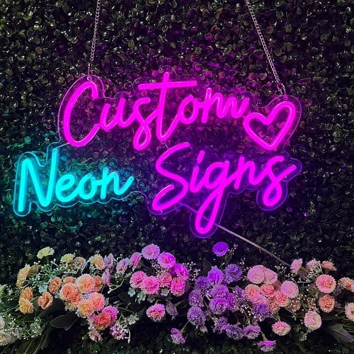 Klampo Custom Neon Signs,LED Name Light,Neon Sign Customizable For Wall Decor,Personalized Neon Lights Sign For Birthday christmas gifts,Wedding Party Business Logo - Image 1