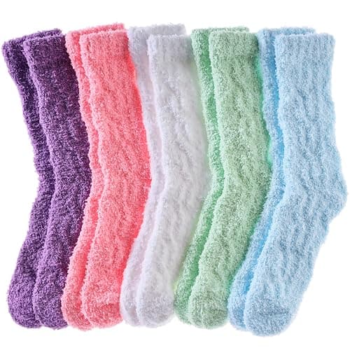 NOCIN COLOR Womens Fuzzy Socks Cozy Fluffy Slipper Soft Winter Warm Home Sleeping Christmas Socks - Image 1