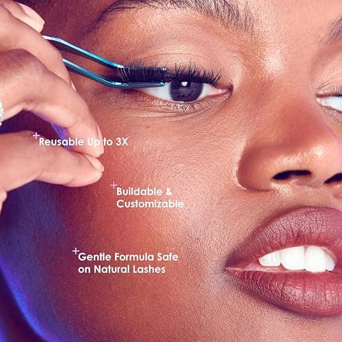 FALSCARA Complete DIY Eyelash Extensions Starter Kit, Bond & Seal, Precision Applicator & 36 Lengthening 10mm-12mm Natural Volume Lash Extension Wisps, Sporty Style & Rounded Shape thumbnail 4