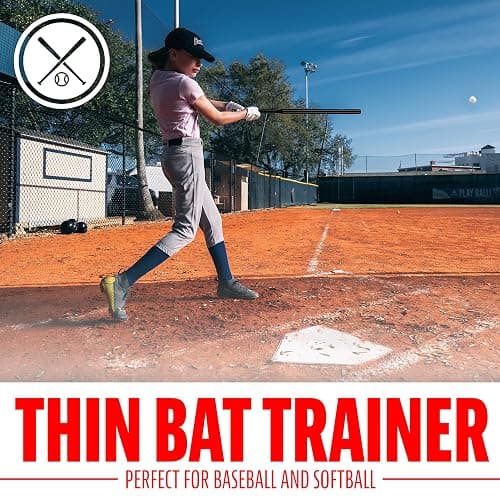 Franklin Sports MLB Baseball Training Bat + Balls - Thin Stick Training Equipment for Hitting Practice - Skinny Mini Bat + Ball Set for Contact Batting - 30" thumbnail 7