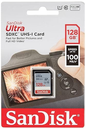 SanDisk 128GB Ultra SDXC UHS-I Memory Card - 100MB/s, C10, U1, Full HD, SD Card - SDSDUNR-128G-GN6IN thumbnail 3