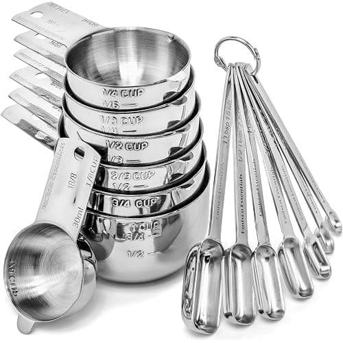 Hudson Essentials Stainless Steel Measuring Cups and Spoons Set (14 Piece Set) - Image 1