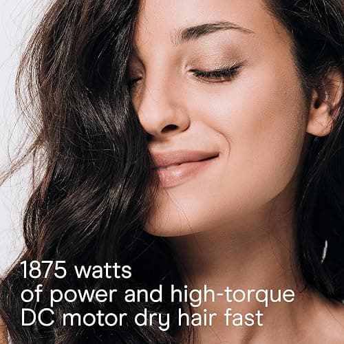 Infiniti PRO CONAIR Style & Shine Hair Dryer with Diffuser and Concentrator, 1875W Style & Shine Blow Dryer with Tourmaline and Ionic Conditioning to Fight Frizz, 3 Heat & 2 Speed Settings, Purple thumbnail 7