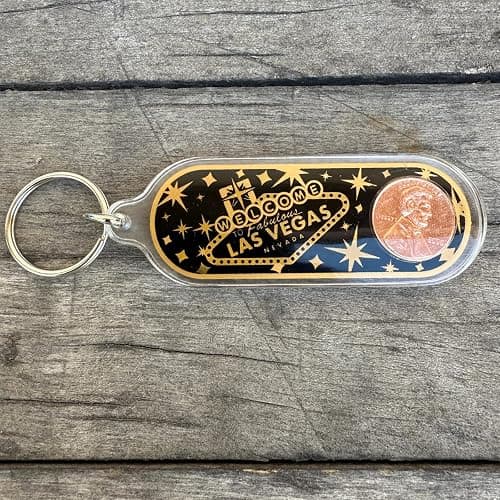 SNCO Las Vegas Souvenir Keychains – 6-Pack Gift Set with Lucky Penny, T-Shirt Shape & Iconic Welcome Sign Designs thumbnail 2
