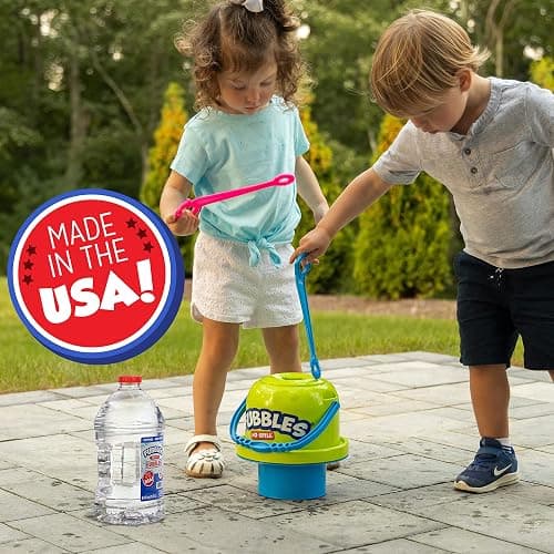 Little Kids Bubbles by Fubbles | Made in The USA | 64oz Non Toxic Bubble Solution | Refill Solution for Bubble Machines and Bubble Toys thumbnail 2